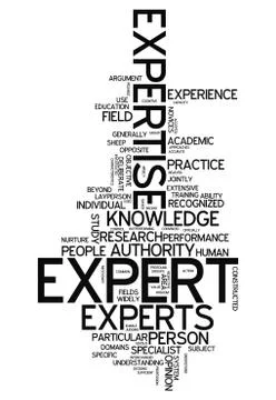 Word cloud expert Illustrazione stock