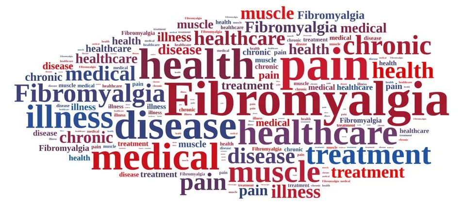 Word cloud on fibromyalgia Stock Illustration