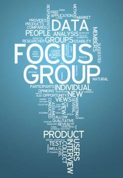 Word cloud focus group Illustrazione stock