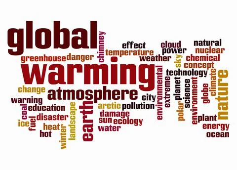 Word Cloud with GLOBAL WARMING concept create with text only Stock Illustration