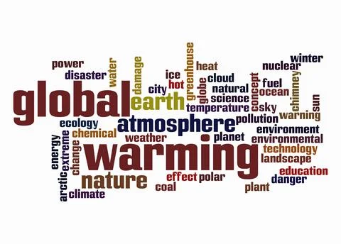 Word Cloud with GLOBAL WARMING concept create with text only Stock Illustration