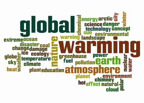 Word Cloud with GLOBAL WARMING concept create with text only Stock Illustration