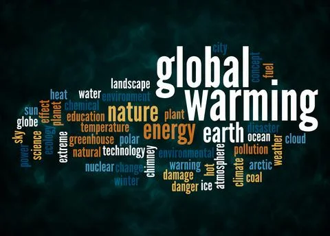 Word Cloud with GLOBAL WARMING concept create with text only Stock Illustration