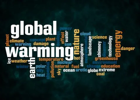 Word Cloud with GLOBAL WARMING concept create with text only Stock Illustration