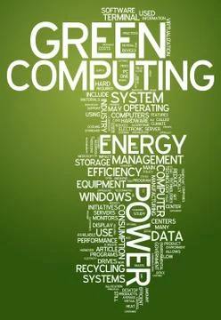 Word cloud green computing Stock Illustration