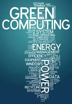 Word cloud green computing Illustrazione stock