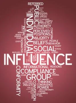 Word cloud influence Stock Illustration
