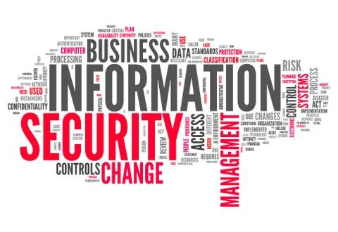 Word Cloud Information Security Illustrazione stock