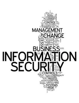 Word Cloud Information Security Illustrazione stock
