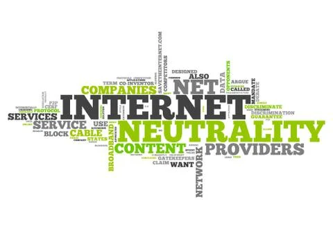 Word cloud internet neutrality Stock Illustration