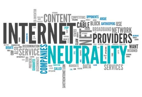 Word cloud internet neutrality Stock-Illustration