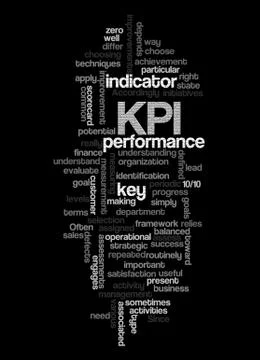 Word cloud of key performance indicator (kpi) and its related words イラスト素材