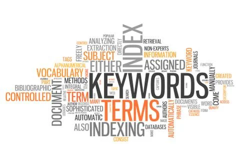 Word cloud keywords Stock-Illustration