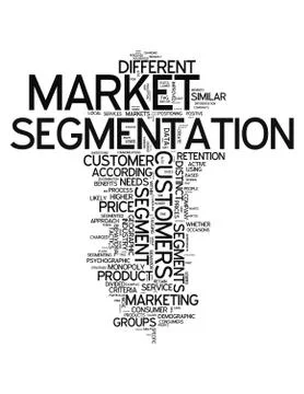 Word cloud market segmentation Stock Illustration