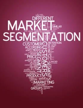 Word cloud market segmentation Stock Illustration