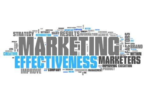 Word Cloud Marketing Effectiveness Ilustración de archivo