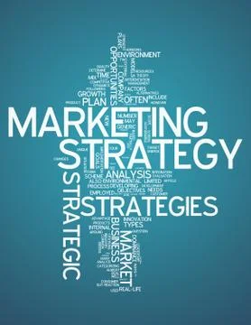 Word cloud marketing strategy Stock Illustration