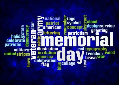 Word Cloud with MEMORIAL DAY concept create with text only Stock Illustration