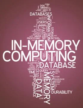 Word cloud in-memory computing Stock Illustration