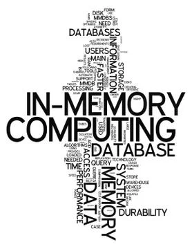 Word cloud in-memory computing Stock Illustration