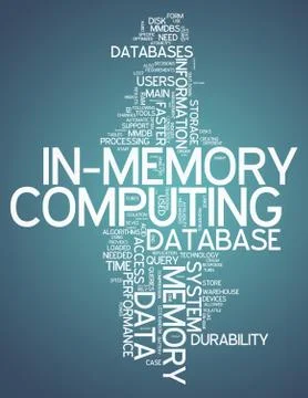 Word cloud in-memory computing Stock Illustration
