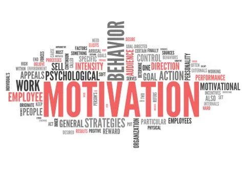 Word cloud motivation Ilustración de archivo