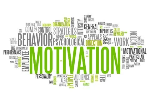 Word cloud motivation Illustrazione stock