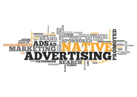 Word Cloud Native Advertising Stock Illustration