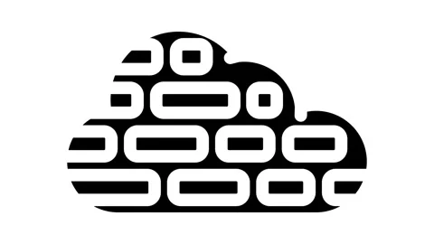 Word cloud natural language processing nlp glyph icon animation Stock Footage 326734994