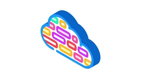 Word cloud natural language processing nlp isometric icon animation Stock Footage 327280200