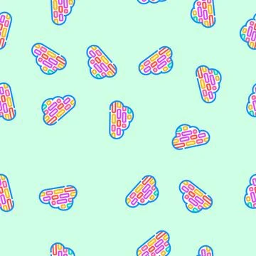 Word cloud natural language processing nlp vector seamless pattern 스톡 일러스트