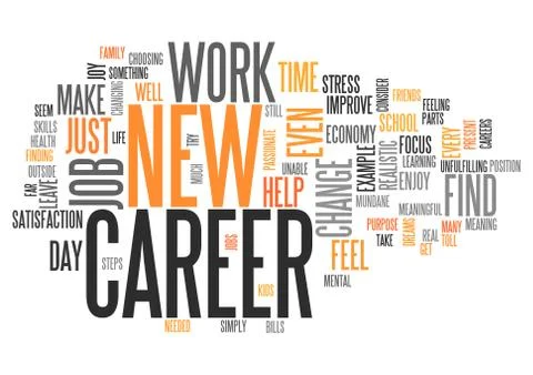 Word Cloud New Career Stock Illustration
