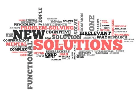 Word Cloud New Solutions 스톡 일러스트