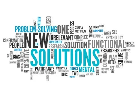 Word Cloud New Solutions Stock Illustration