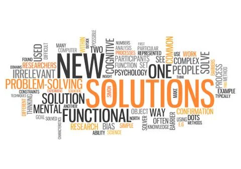 Word Cloud New Solutions Stock Illustration