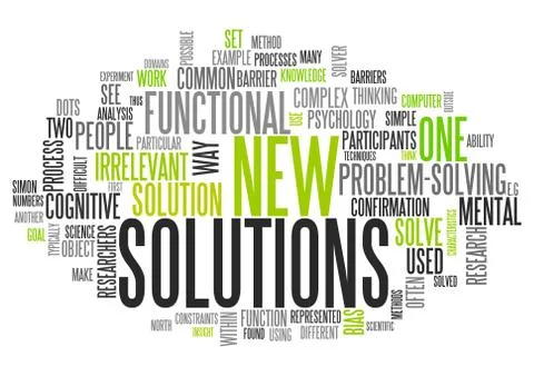 Word Cloud New Solutions Stock Illustration