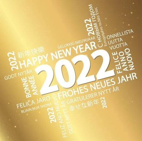 Word cloud with new year 2022 greetings Stock Illustration