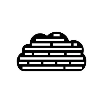 Word cloud nlp glyph icon vector illustration Illustration