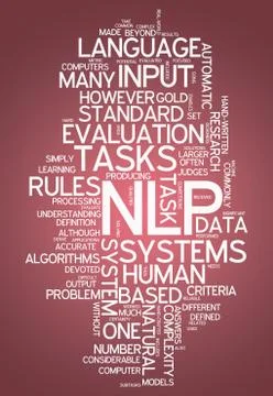 Word cloud nlp Stock Illustration