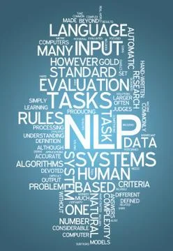 Word cloud nlp Stock Illustration