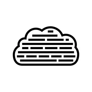 Word cloud nlp line icon vector illustration Illustration