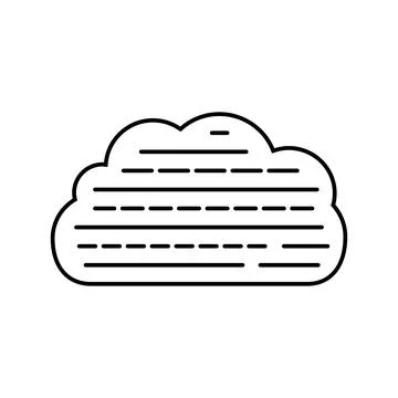 Word cloud nlp line icon vector illustration Stock Illustration