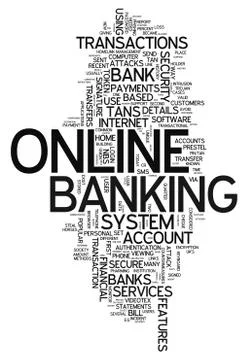 Word cloud online banking Stock Illustration