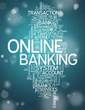 Word cloud online banking Illustrazione stock