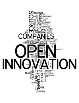 Word cloud open innovation Stock Illustration