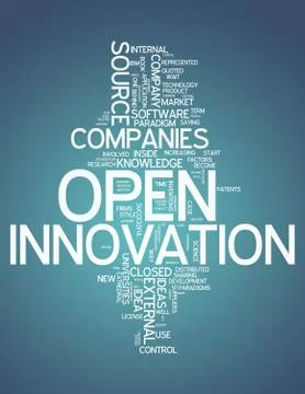 Word cloud open innovation Stock Illustration