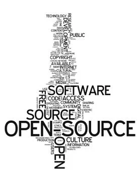Word cloud open source 스톡 일러스트