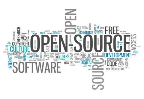 Word cloud open source Stock Illustration