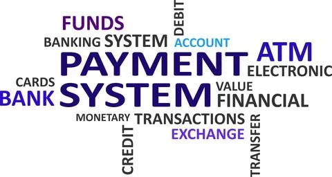 Word cloud - payment system Stock Illustration