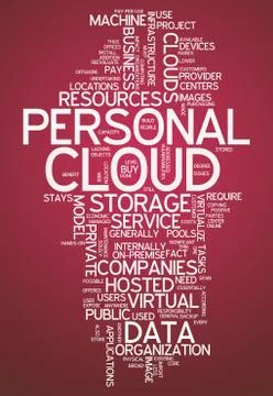 Word cloud personal cloud Illustrazione stock